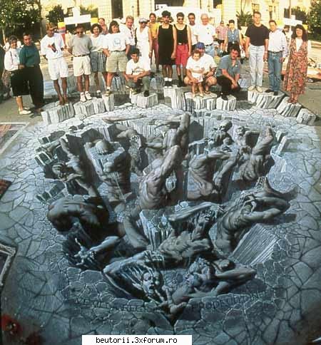 desene pe asfalt - chalk art infern!!! - poze comice